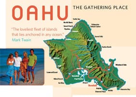 Map Oahu Hawaii