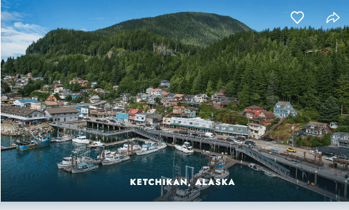 A picture of ketchikan, alaska with the caption " ketchikan alaska ".